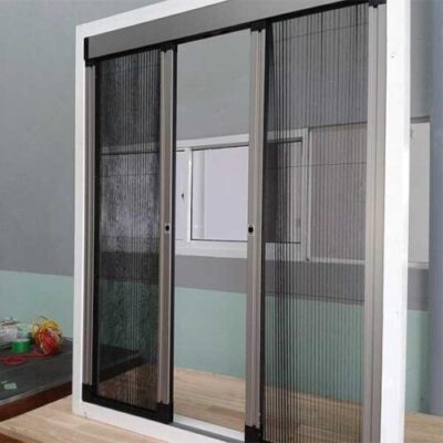 Cửa lưới chống muỗi dạng lùa DL 07 màu đen nhám