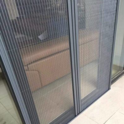 Cửa lưới chống muỗi dạng xếp 2 cánh màu xingfa DX 12