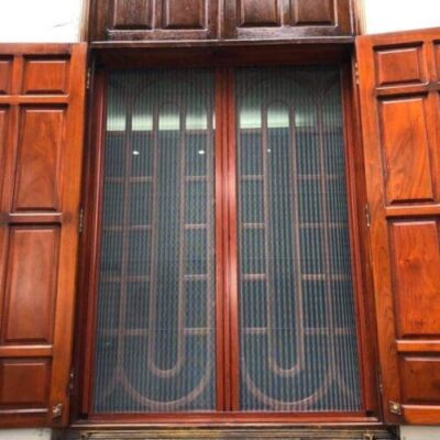 Cửa Lưới Chống Muỗi Dạng Xếp HP009 Màu vân gỗ