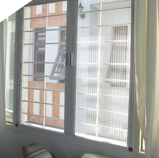 Cửa chống muỗi cố định inox màu trắng CD 12